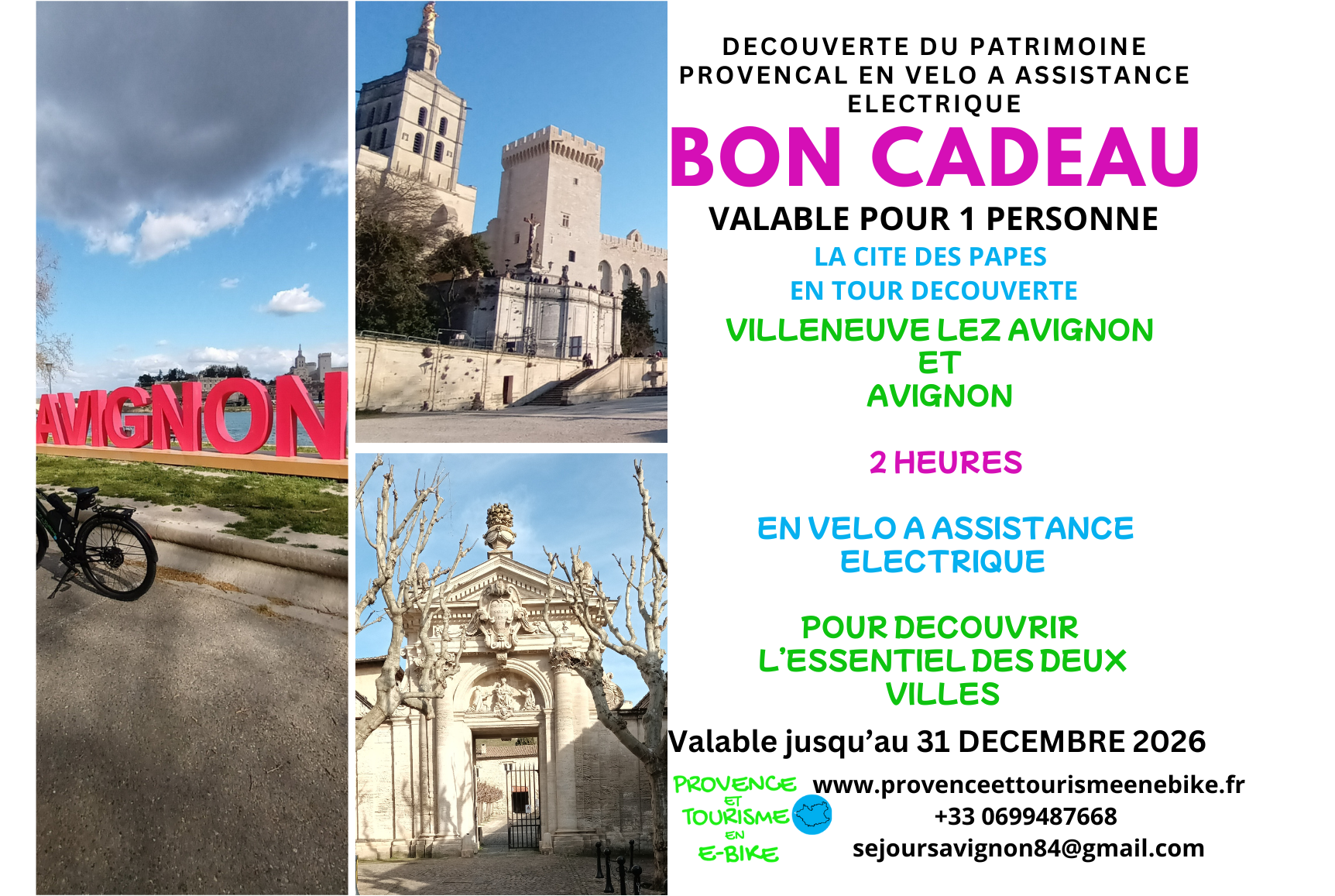BON CADEAU AVIGNON FORMULE DECOUVERTE