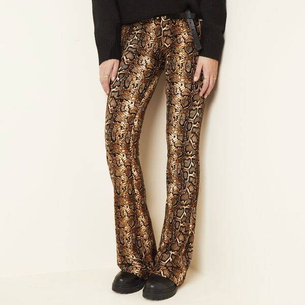 Boutique jewels jungle flared pants