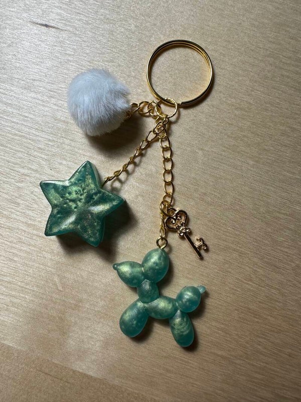 Porte-Clés - Chien ballon vert