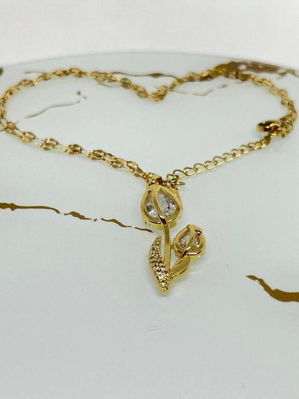 Tulipe: Collier  en acier inoxydable