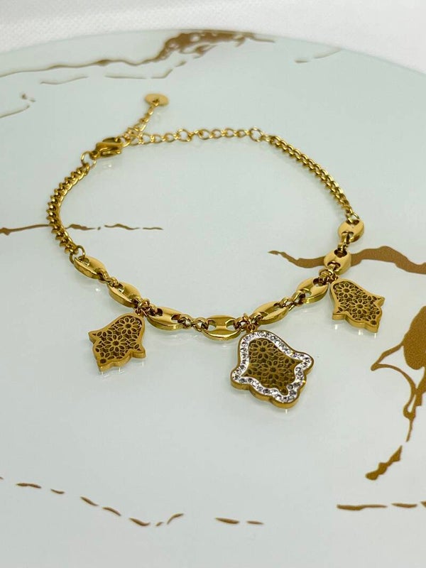 Fatima : Bracelet avec pendentif main de fatma