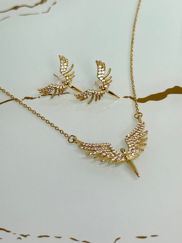 Ayla : Ensemble bijoux forme aigle en acier inoxydable