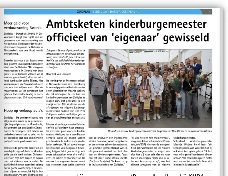 In de krant!