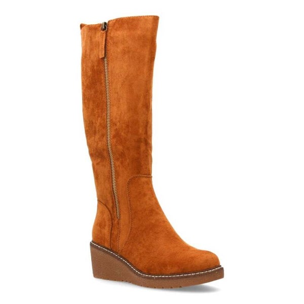 Bota Caña Alta Mujer Elegante | Cuña y Suela Dentada O/I