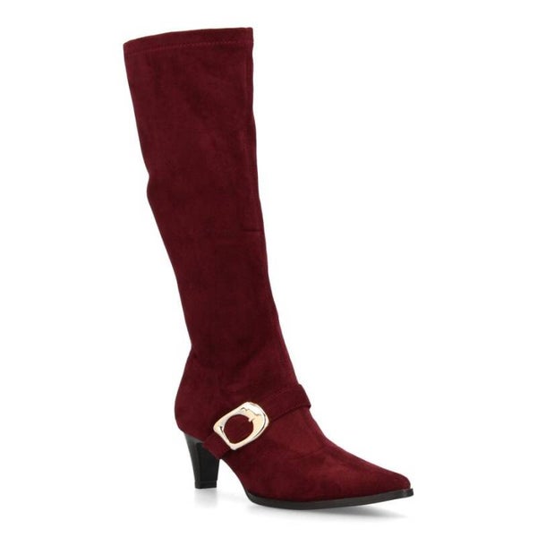 Bota Alta Mujer Punta Fina Tacón