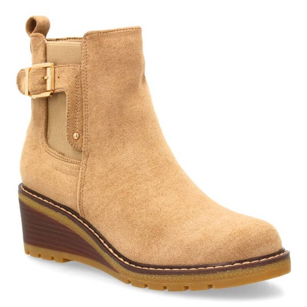 Botines Kaki de Caña Media | Diseño Elegante Liso y Sobrio para Mujer (Otoño-Invierno)