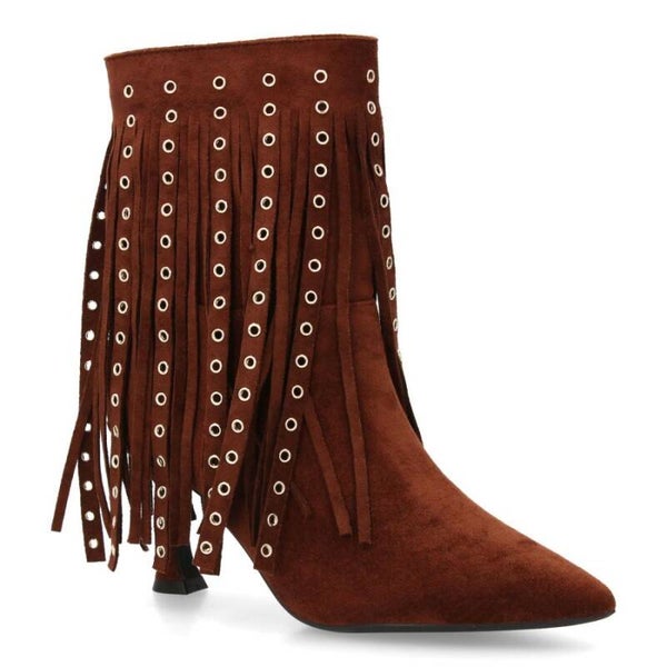 Botín Mujer Flecos Largos