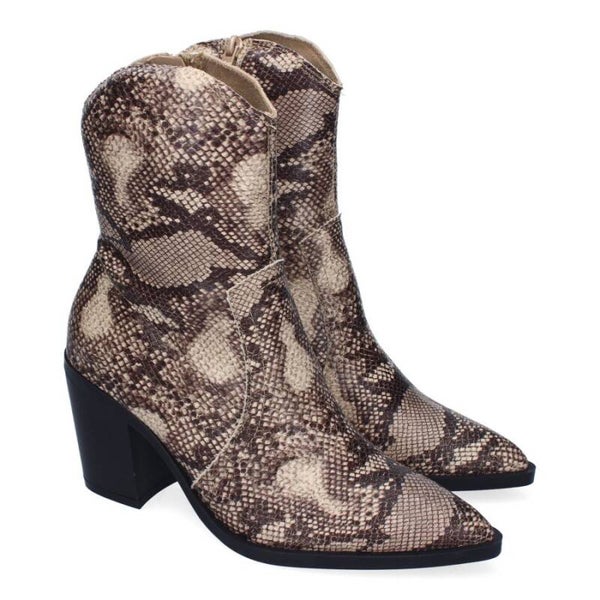 Estilo y Comodidad: Botines de Tacón con Punta Fina y Detalles de Costura