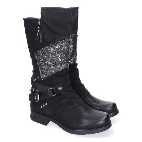 Botas de mujer con hebillas y tiras decorativas