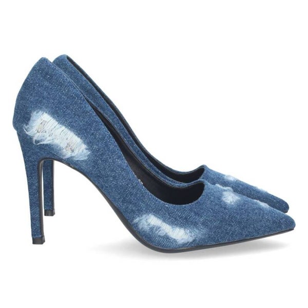 Zapatos de Salón de Tacón Cómodo Estampado Roto