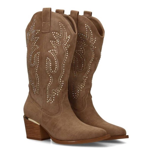 Botas de Mujer con Detalles Brillantes y Tacón Cómodo