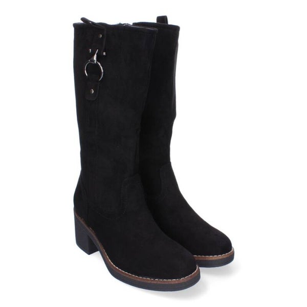 Bota Motera de Mujer: Estilo y Comodidad con Tacón Bajo y Cremallera