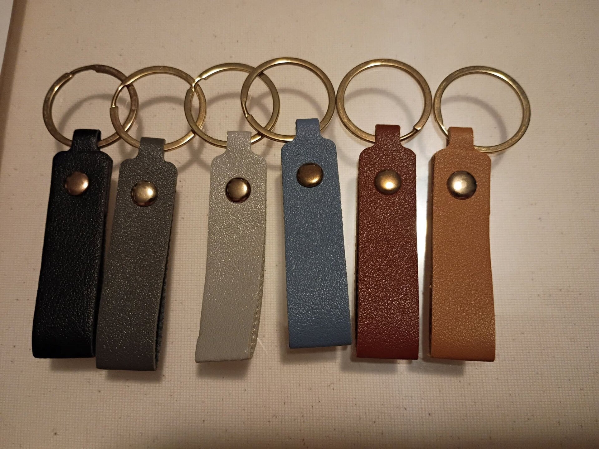 Leather keychains