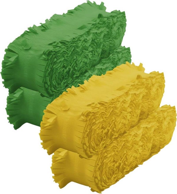 4PACK crepe slingers groen geel
