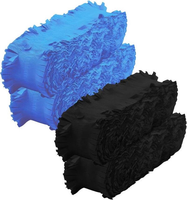 4PACK crepe slingers blauw zwart