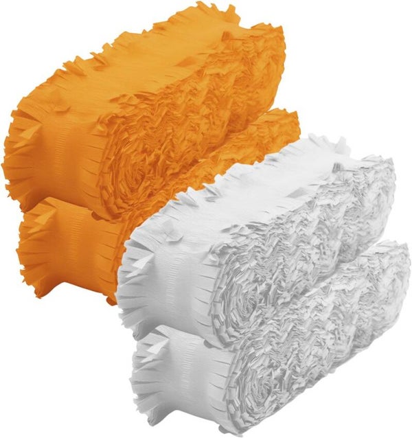 4PACK crepe slingers oranje wit