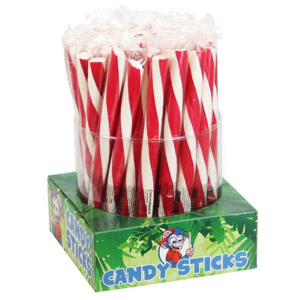 Kermis stok rood/wit