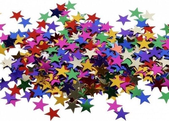 confetti ster gekleurd