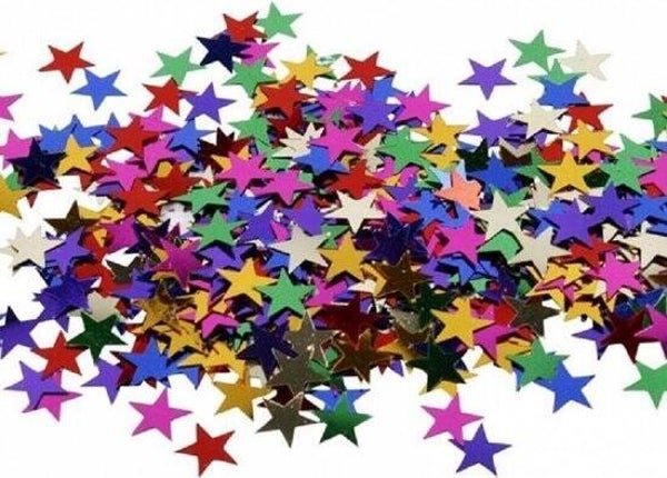 confetti ster gekleurd