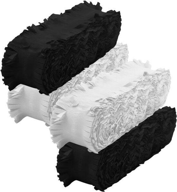 4PACK crepe slingers zwart wit