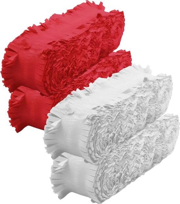 4PACK crepe slingers rood wit