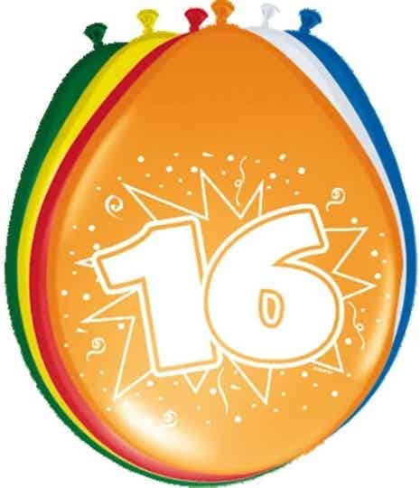 16 jaar ballonnen