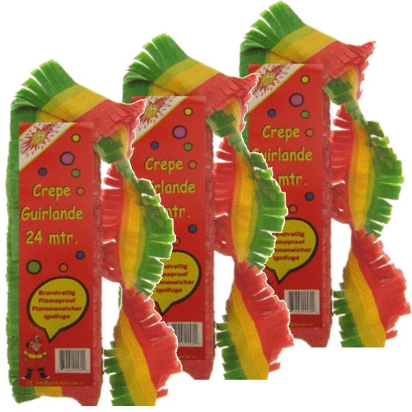 3PACK crepe slingers carnaval