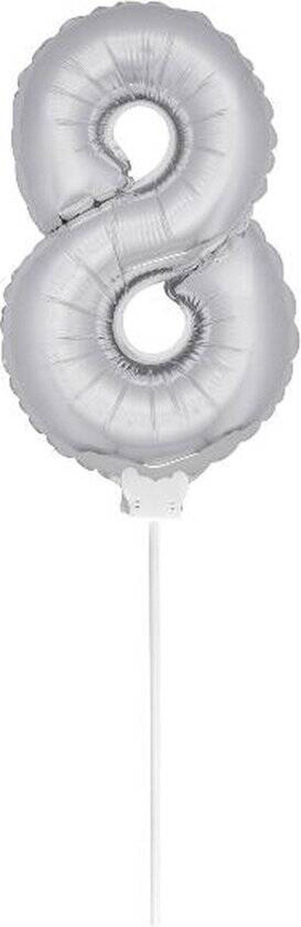 folie ballon nr 8 zilver