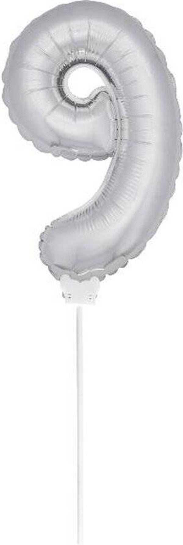 folie ballon nr 9 zilver