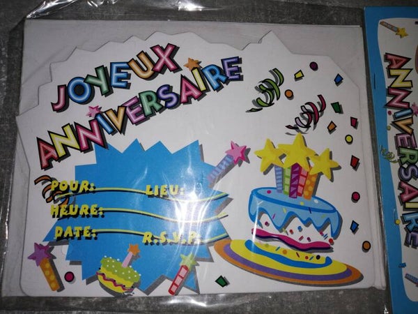 uitnodigingen joyeux anniversaire