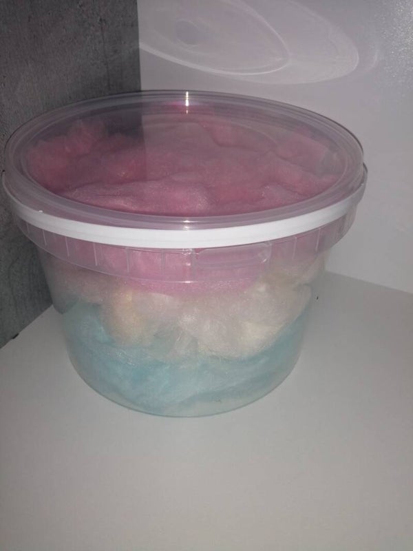 Suikerspin emmer 3 liter Rainbow