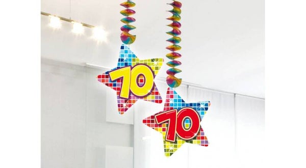 Hangdecoratie blocks 70 jaar