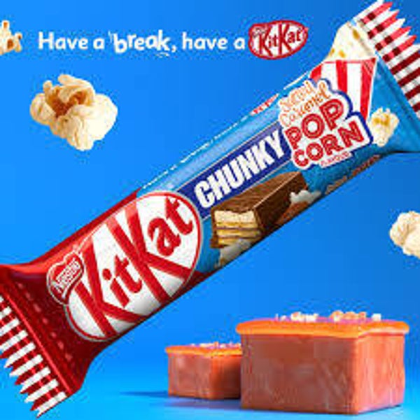 Kitkat caramel popcorn
