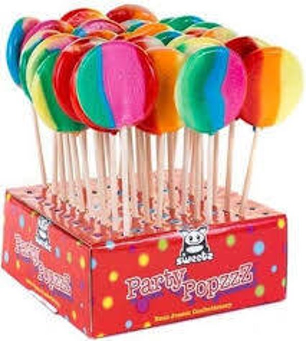 Regenboog lollie rond