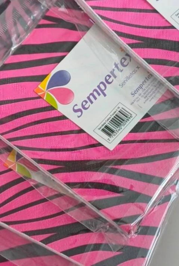 Servetten pink / zwart