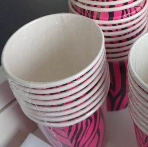 Bekertjes pink / zwart