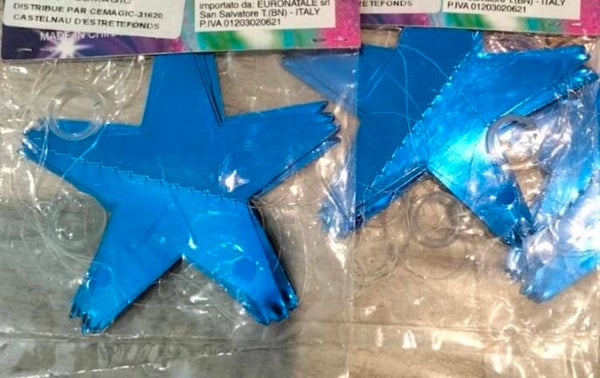 Star vlaggenlijn metallic blauw