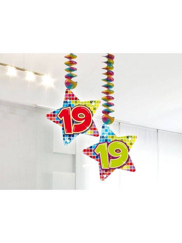 hangdecoratie Blocks 19 jaar