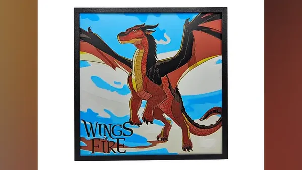 Wings of Fire, Clay of the Mudwing Clan, Hueforge, 3D gedruckte Wandkunst