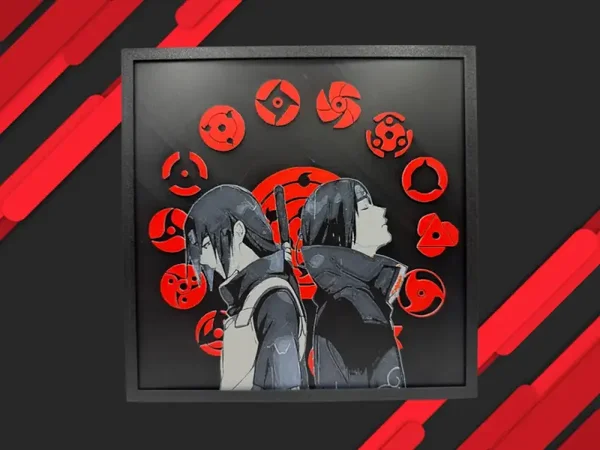 Naruto, Anime Hueforge, 3D gedruckte Wandkunst