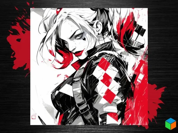 Harley Quinn, 3D Poster, Hueforge
