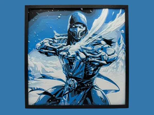 Mortal Kombat, SubZero Hueforge, 3D Wandkunst