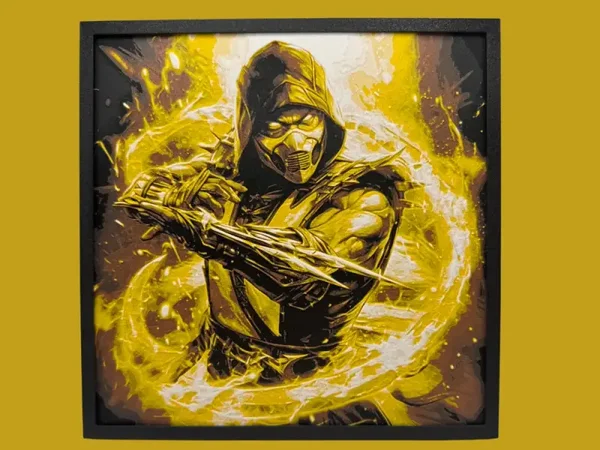 Mortal Kombat, Scorpion Hueforge, 3D Wandkunst