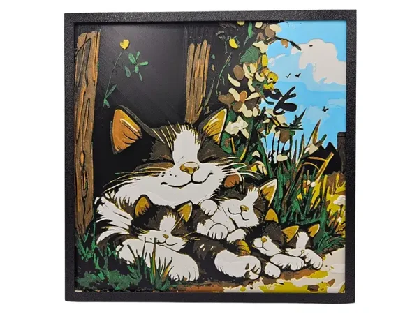 Ein perfekter Tag, Natur,Tiere, 3D gedrucktes Poster