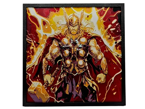 Thor, Marvel Comics, Hueforge, 3D gedruckte Wandkunst
