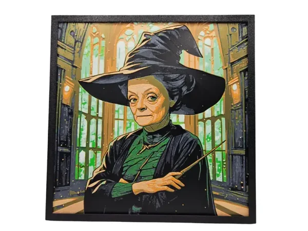 Minerva McGonagall Hueforge - 3D gedruckte Wandkunst
