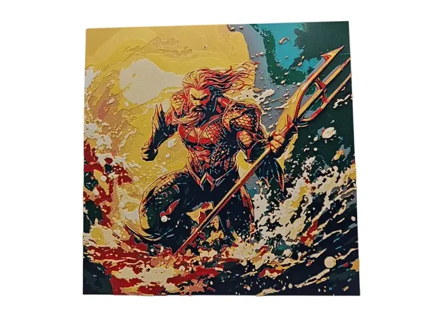 Aquaman, DC Comics, Hueforge, 3D gedruckte Wandkunst