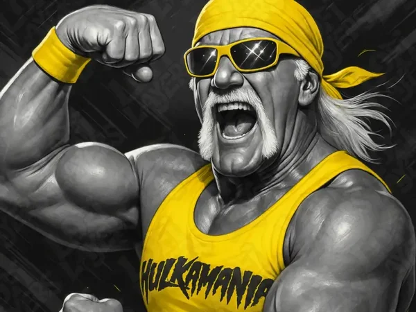 WWE, WWF, Hulk Hogan Hueforge, 3D gedruckte Wandkunst
