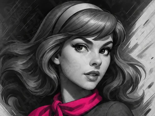 Daphne, Scooby-Doo, Hueforge, 3D gedruckte Wandkunst