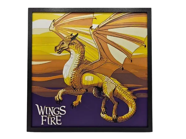 Wings of Fire, Sunny of the Sandwing Clan, Hueforge, 3D gedruckte Wandkunst